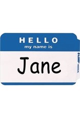 HELLO BADGE 3.5x2.25*BLU*1C/BX
