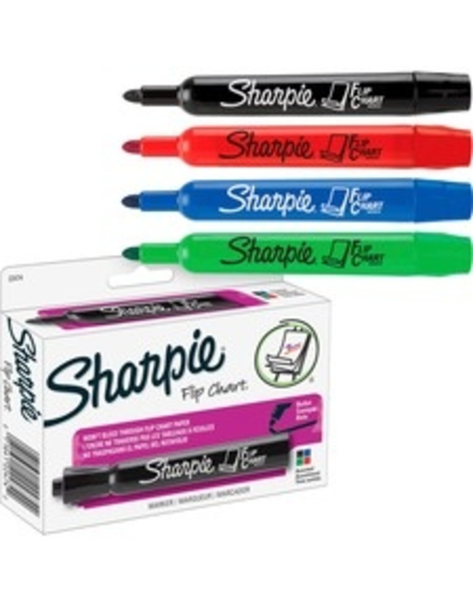MARKER, FLIPCHART *ASST * 4/ST