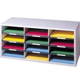 STORAGE,12 COMPRT,LTR,GY