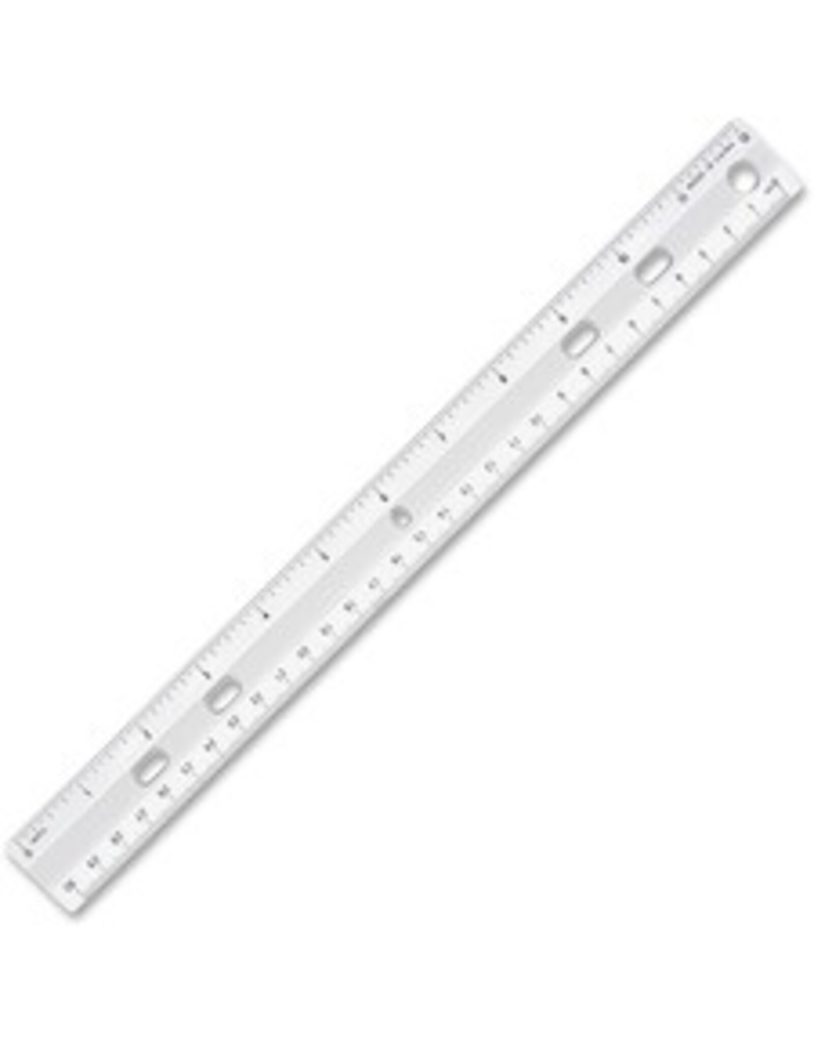 RULER PLASTIC 12INCH/METRIC*CR
