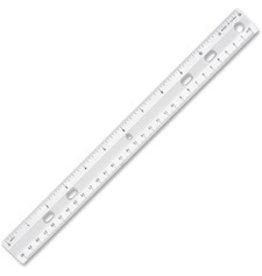 RULER PLASTIC 12INCH/METRIC*CR