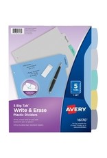 INDEX WRITE-ON 5TAB MYLAR