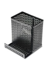 METAL PENCIL CUP,CELL STND,BLK