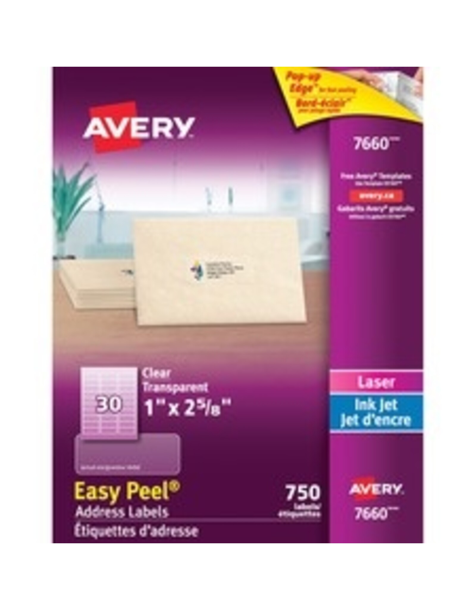 CLEAR ADDRESS LABEL 1X2-5/8