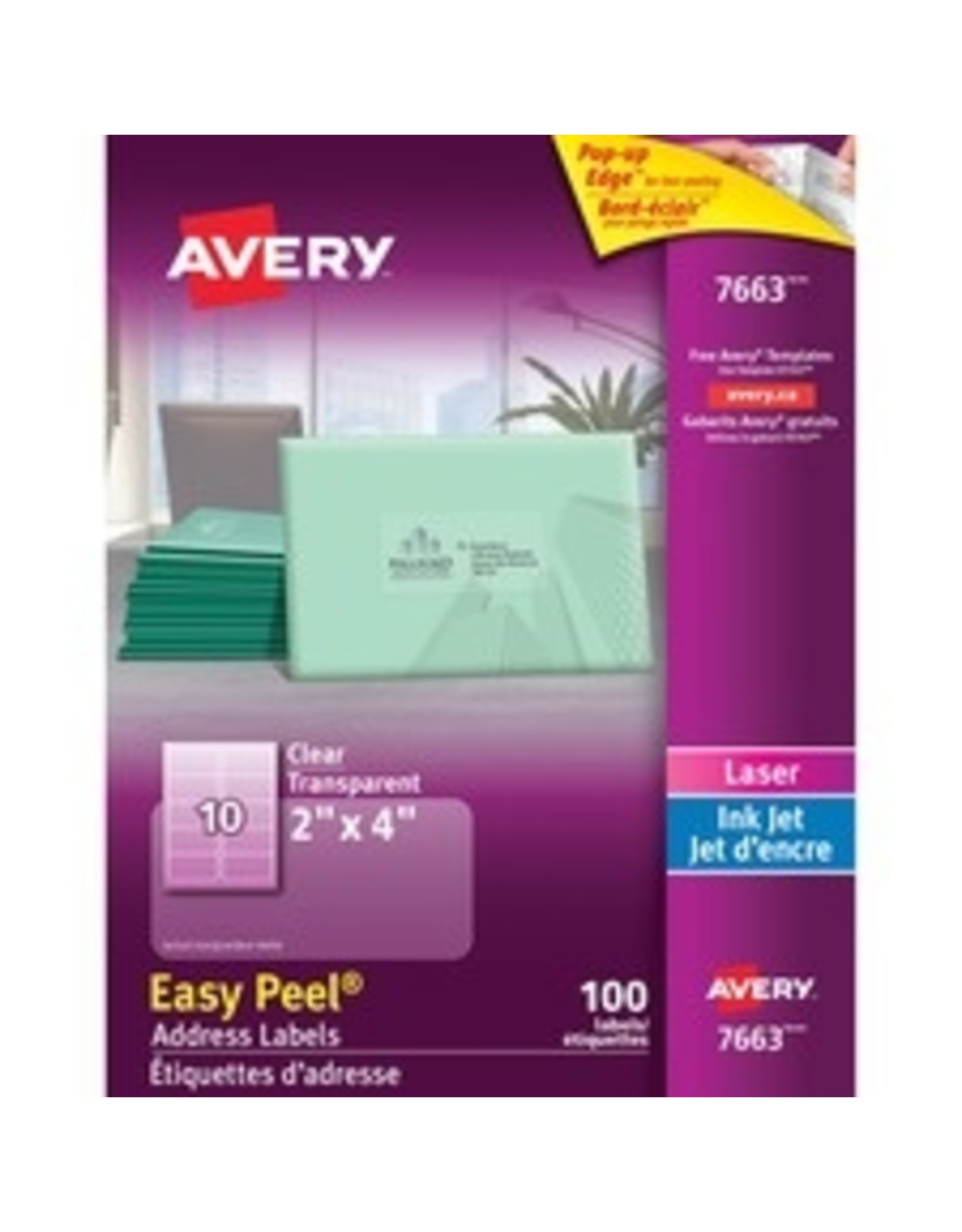 CLEAR ADDRESS LABEL 2X4