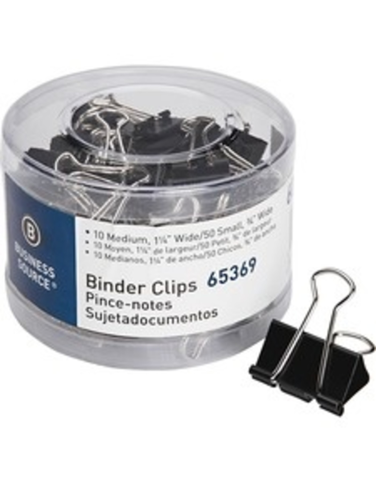 CLIP,BINDER,SM/MED,BLK,60CT