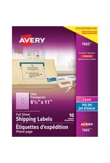 CLEAR GLOSS SHIP LABEL 8.5X11