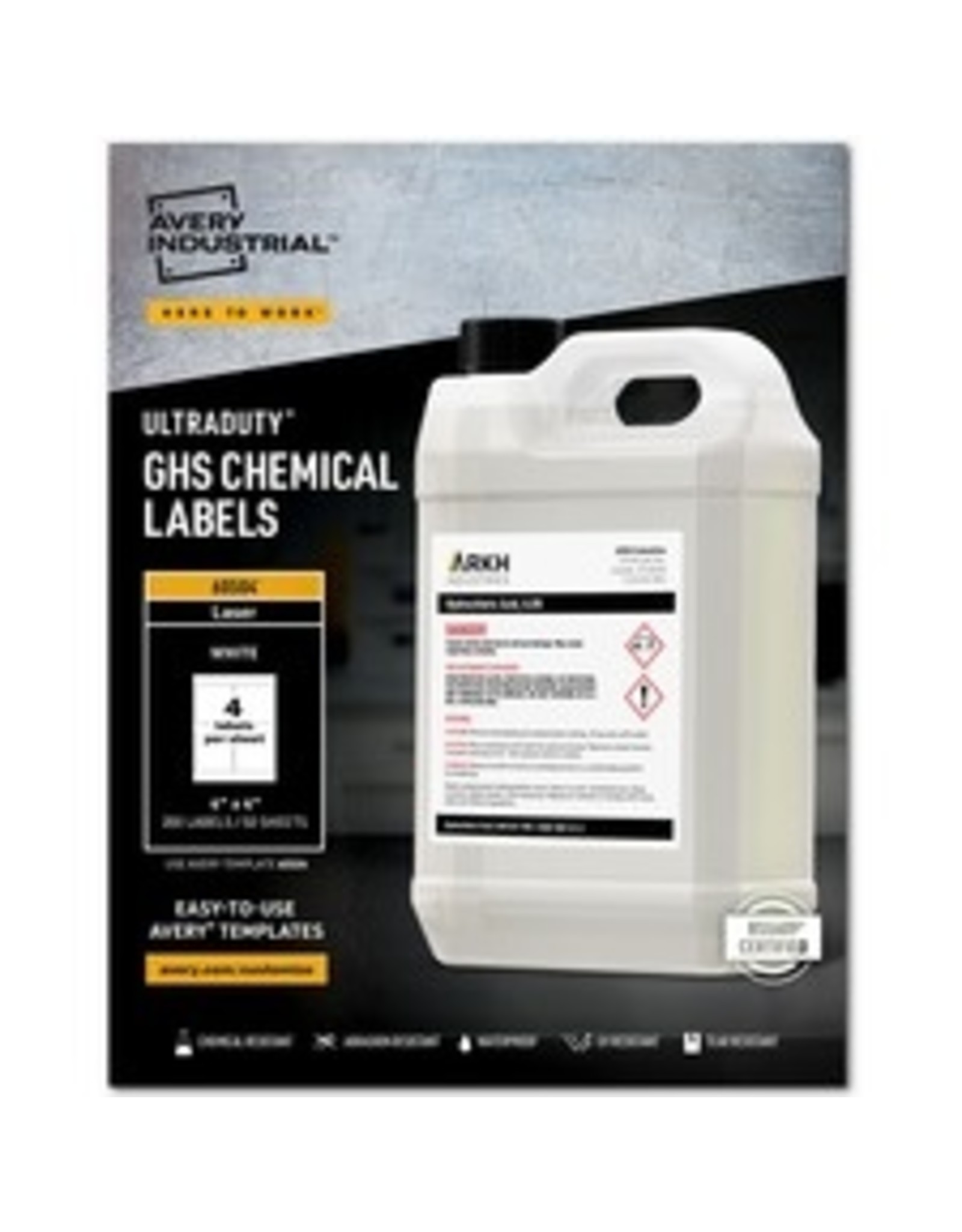 LABEL ULTRA-D GHS CHEM*4x4