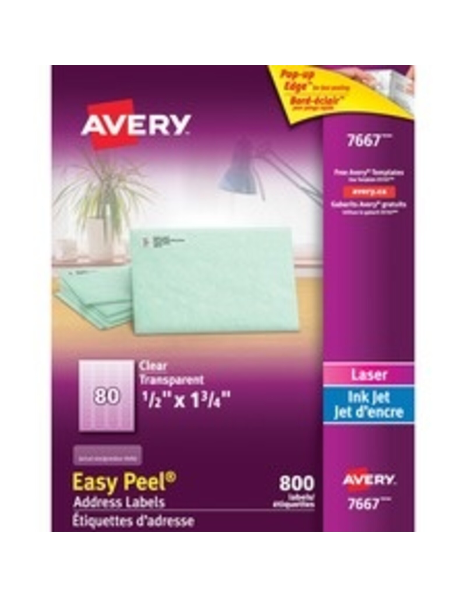CLEAR ADDRESS LABEL 1/2X1-3/4