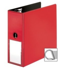 BINDER,D-RING,LBLHLDR,5'',RD