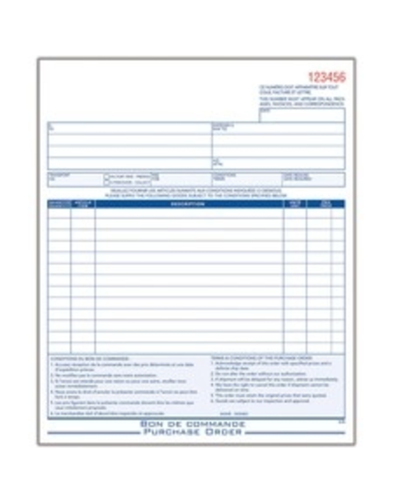 PURCHASE ORDER BOOK 3-PART