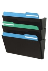 WALL POCKET,LTR,BLACK,3/PACK