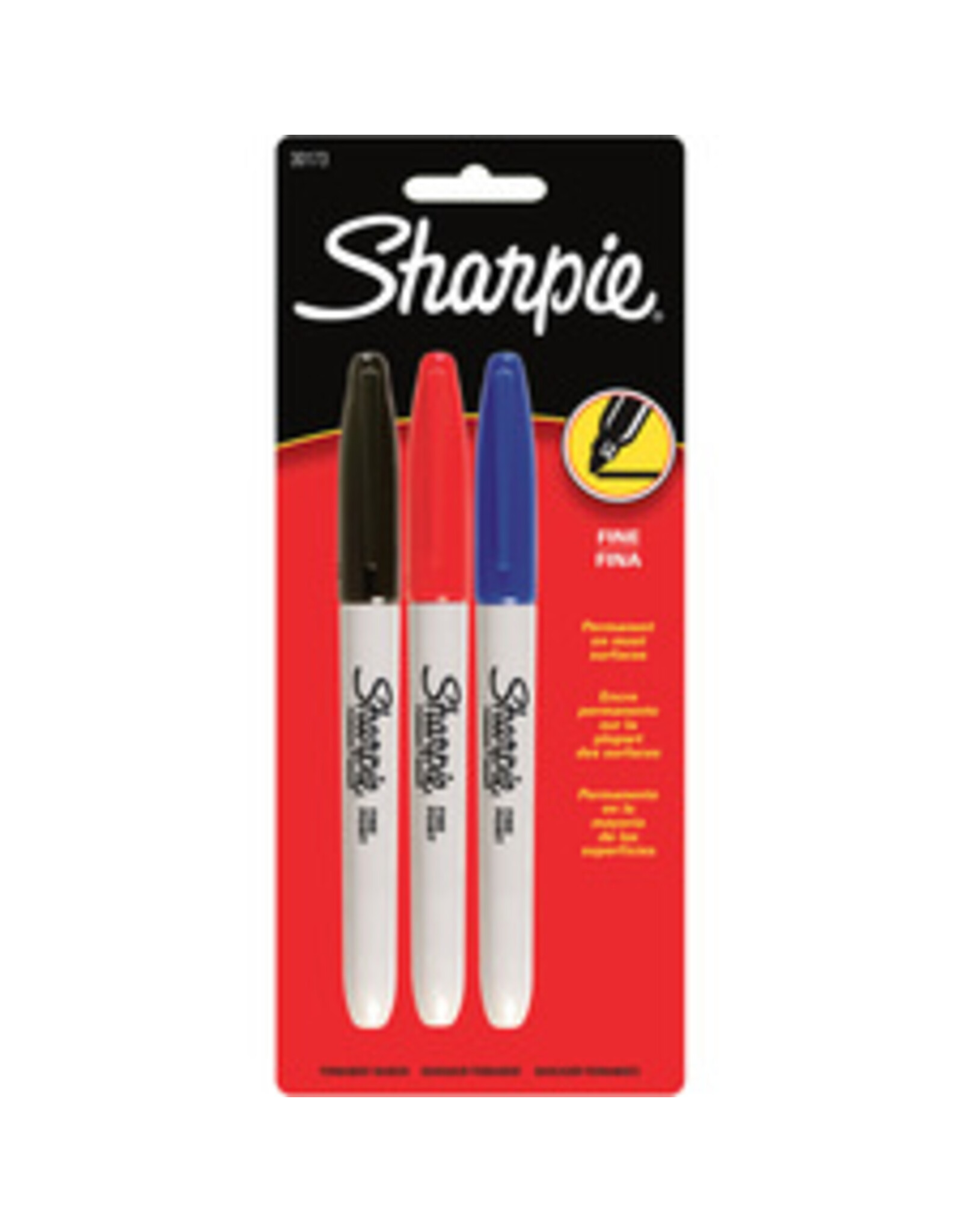 MRKR SHARPIE PERM FN ASST*3/PK