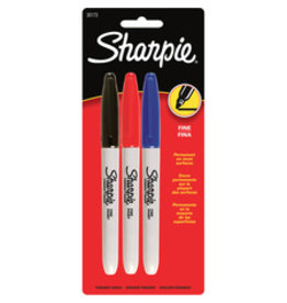 MRKR SHARPIE PERM FN ASST*3/PK