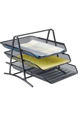 TRAY LTR-SZ 3-TIER MESH *BLACK