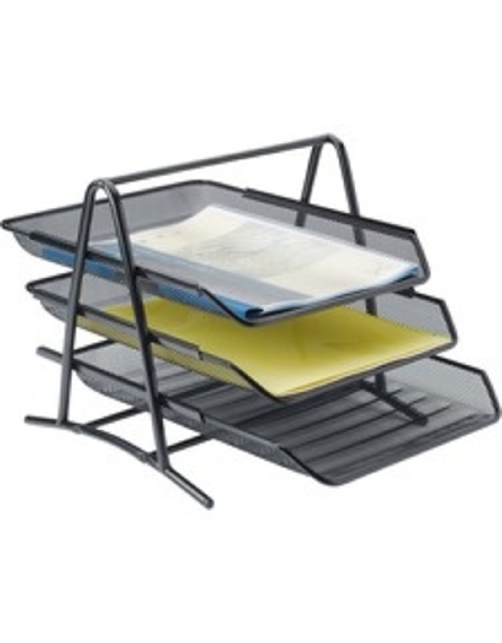 TRAY LTR-SZ 3-TIER MESH *BLACK