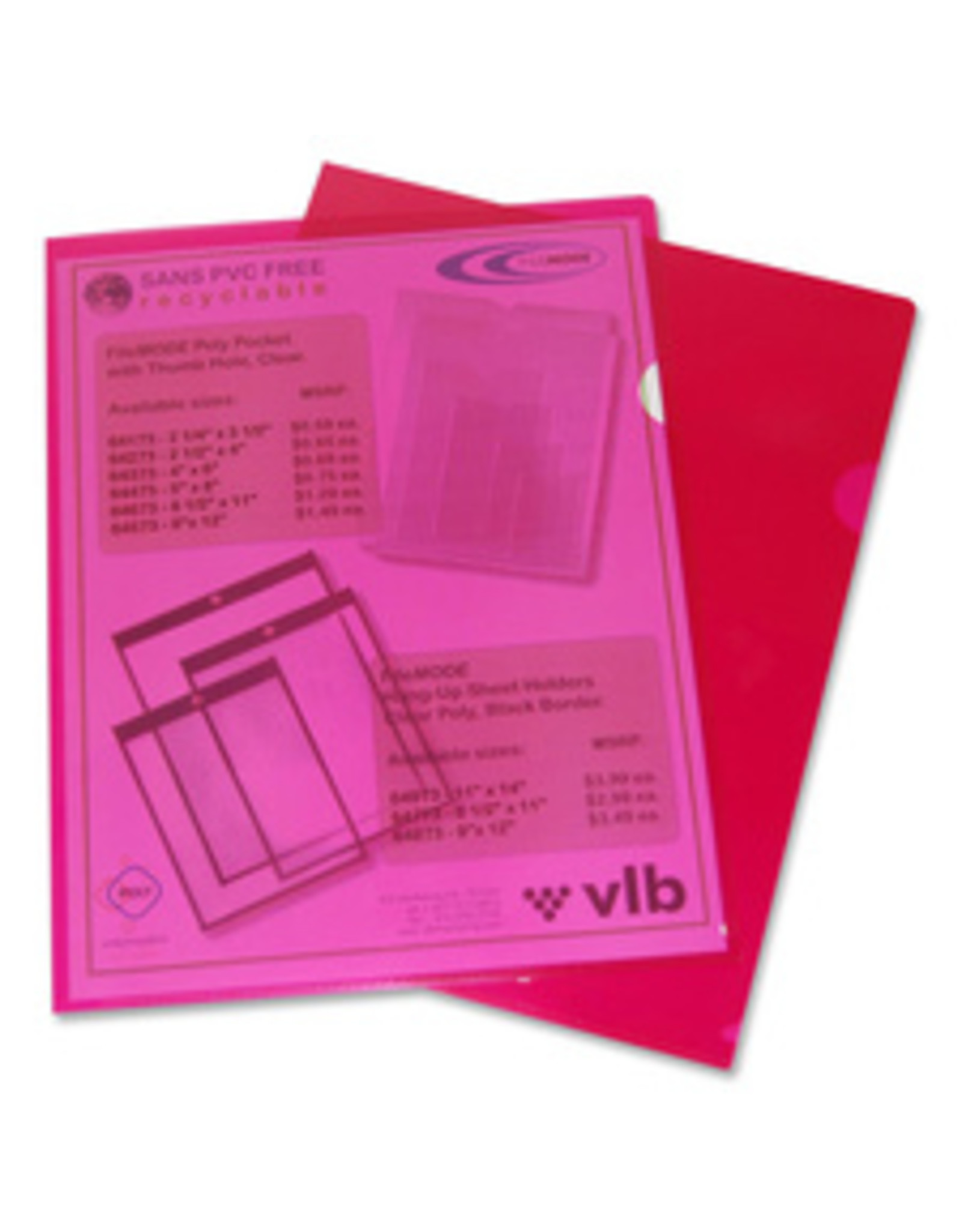 POLY VIEW FLDR LTR*RED  *10/PK