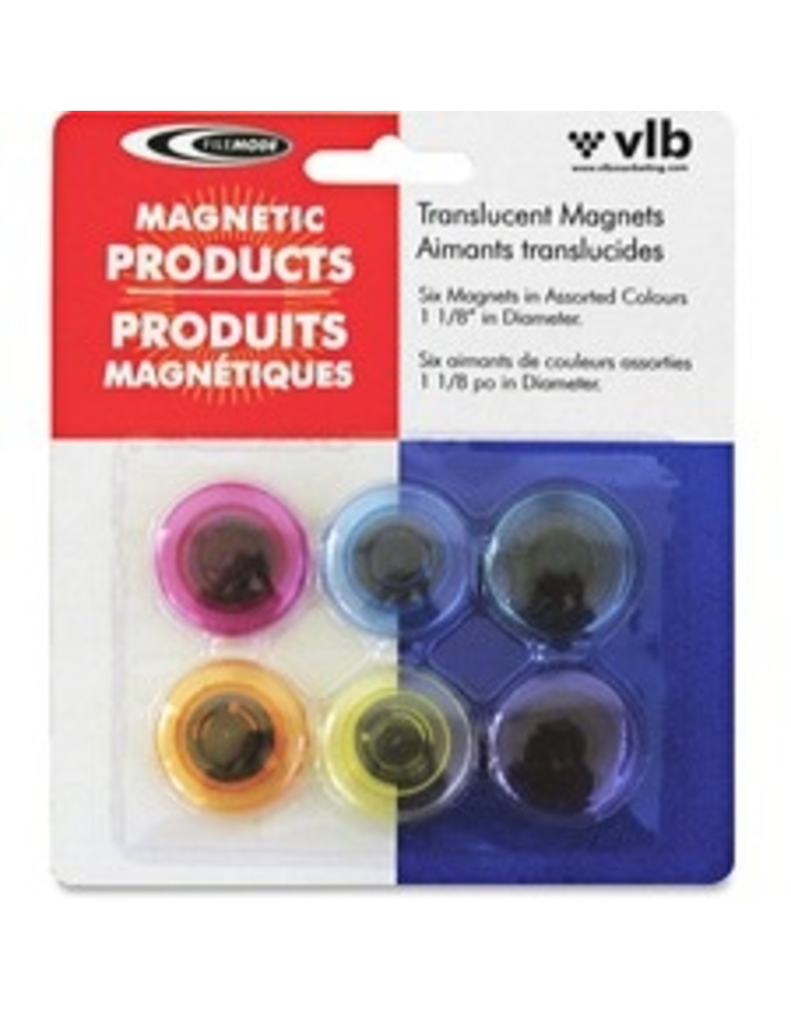 MAGNET ROUND TRANSLUCENT*6/PK