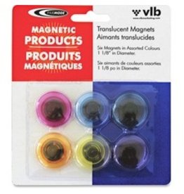 MAGNET ROUND TRANSLUCENT*6/PK