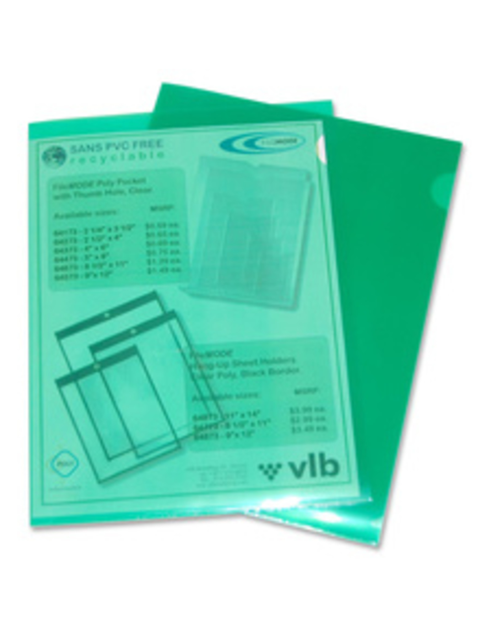 POLY VIEW FLDR LTR*GREEN*10/PK