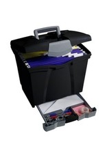 PORTABLE FILEBX W/DRAWER*BLACK