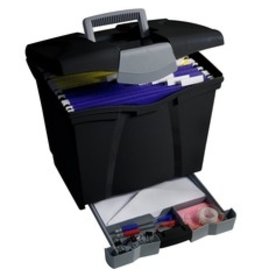 PORTABLE FILEBX W/DRAWER*BLACK