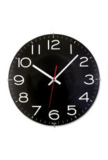CLOCK WALL RIMLESS 11.5''*BLACK