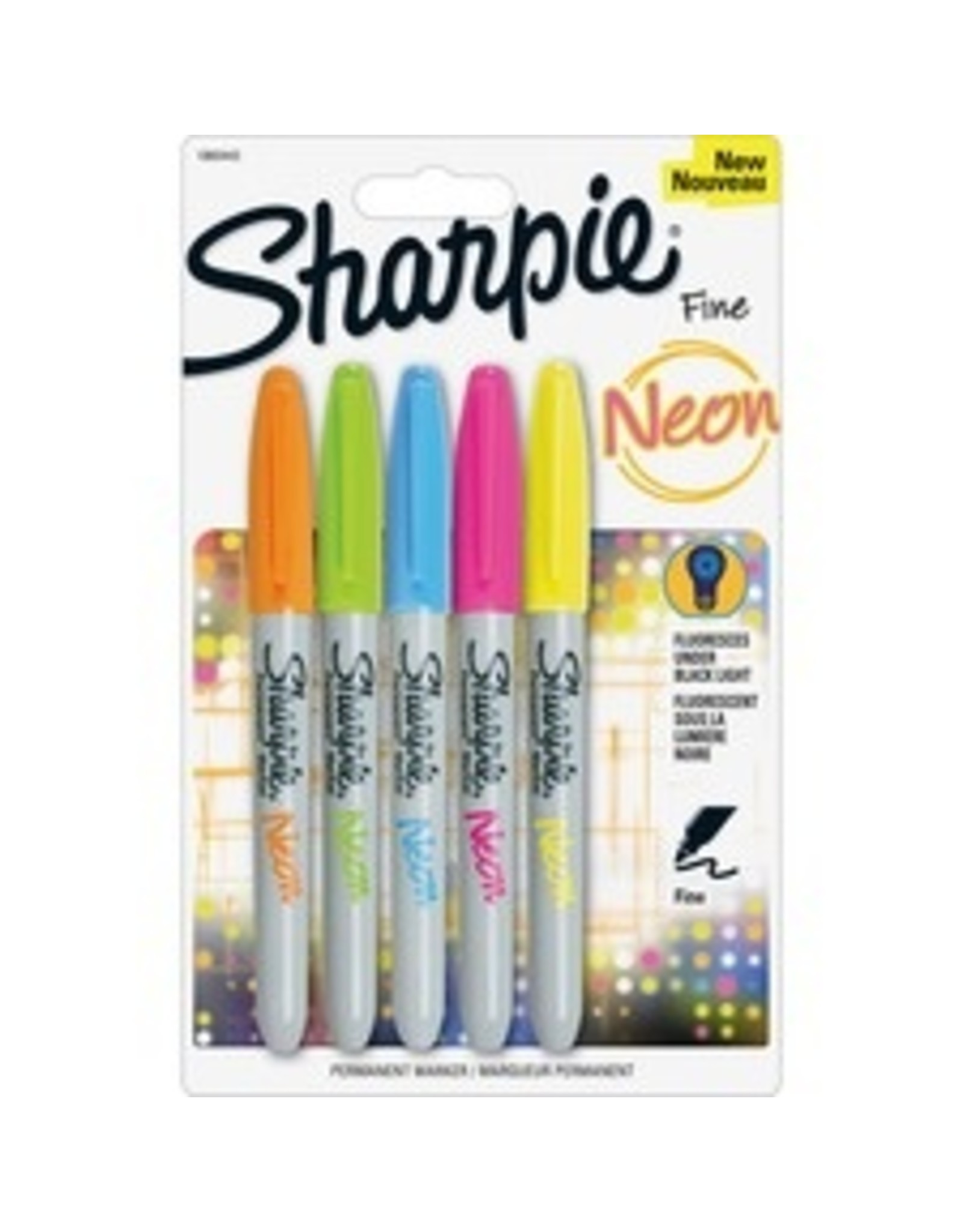 MARKER SHARPIE FN NEON 5-ASST