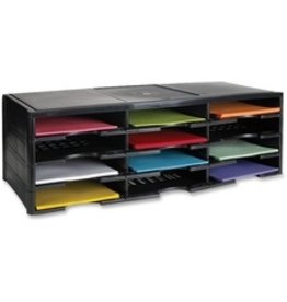 LIT ORGNZR,12 COMPRTMNT *BLACK