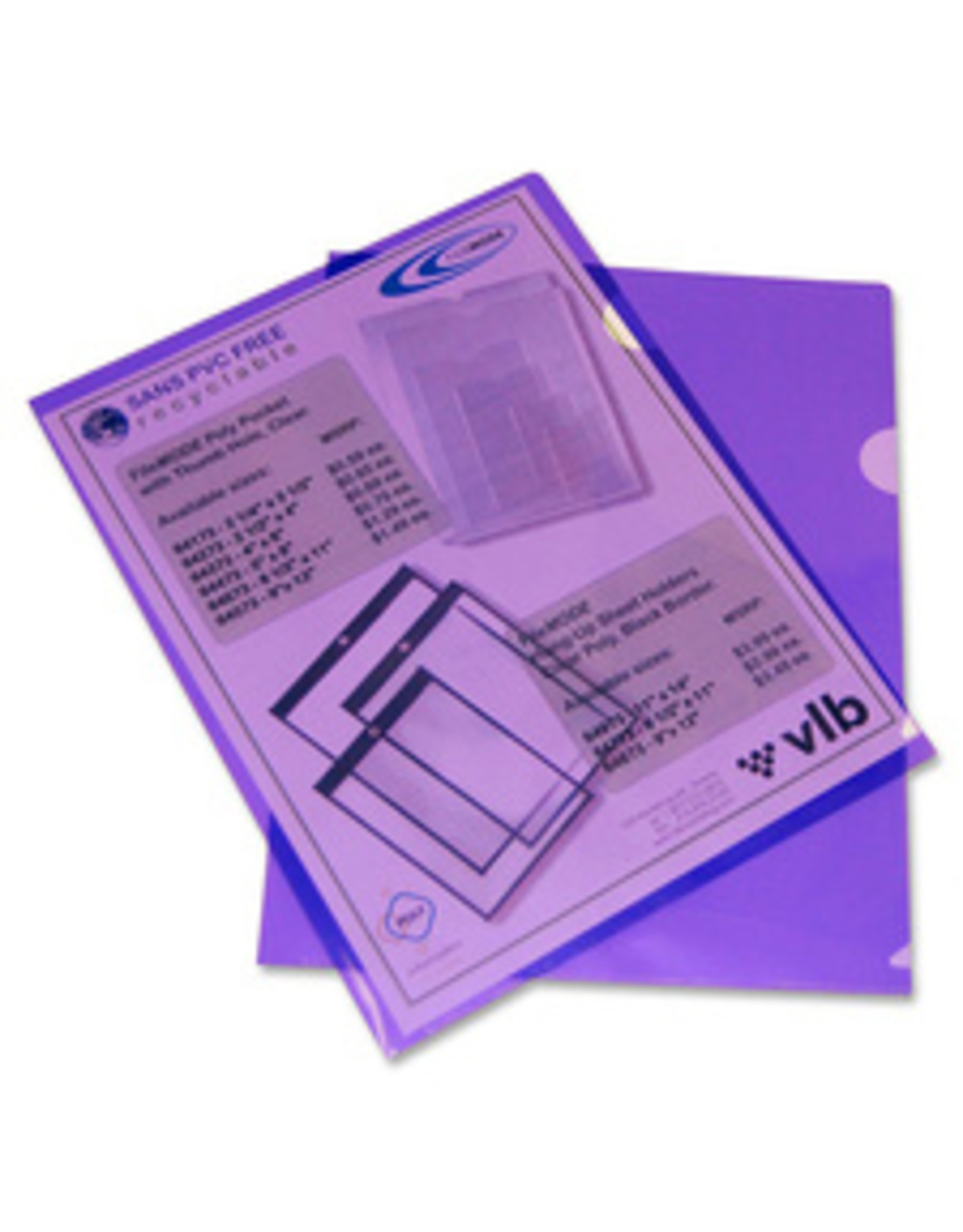 POLY VIEW FLDR LTR*PURPL*10/PK