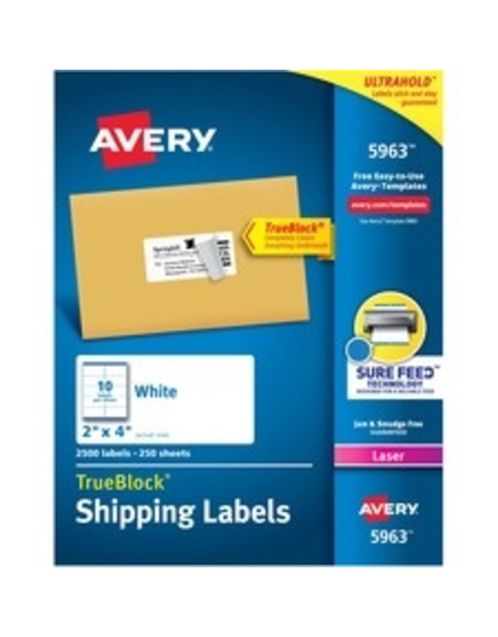 LASER LABEL 4x2 BULK  *2500/BX