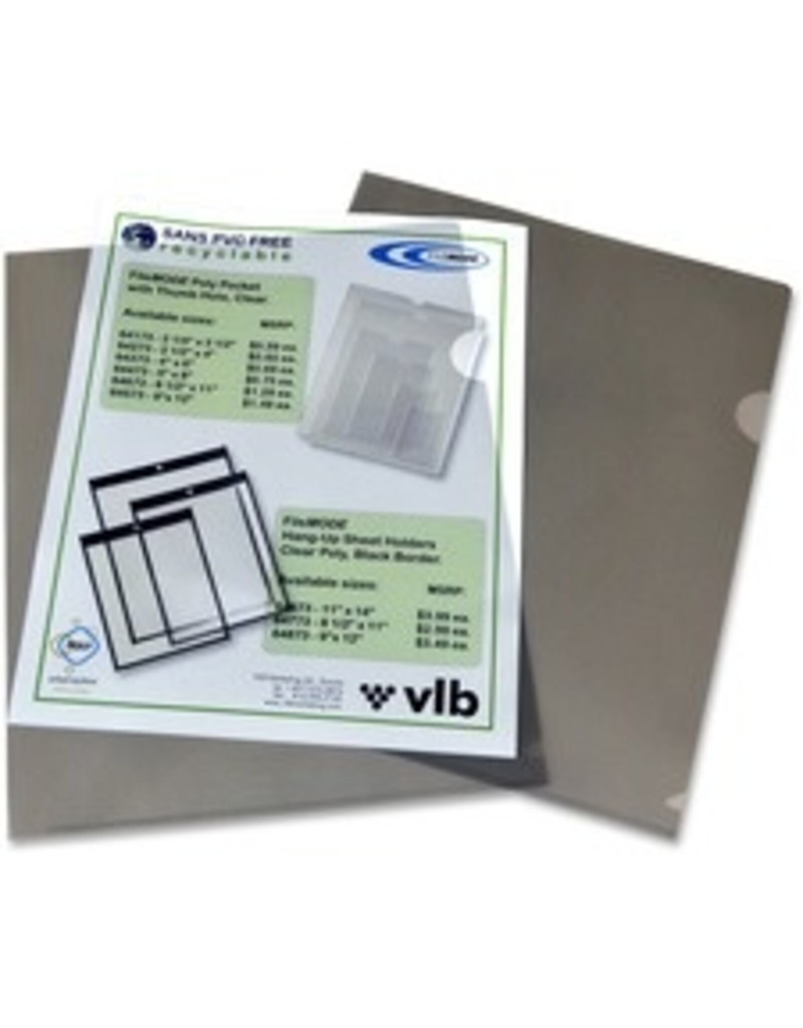 POLY VIEW FLDR LTR*SMOKE*10/PK