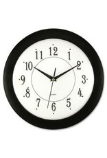CLOCK ROUND 12'' BLACK FRAME