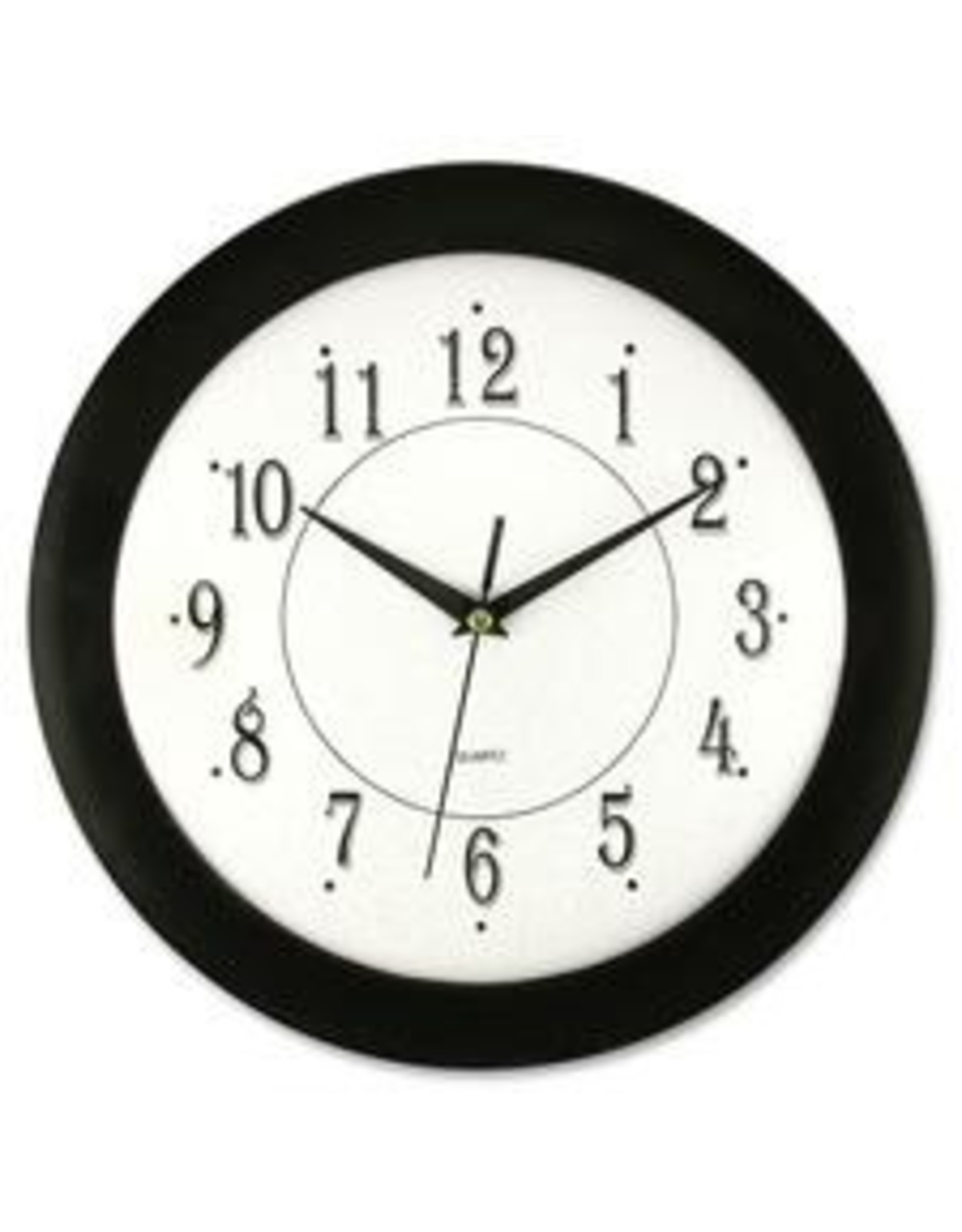 CLOCK ROUND 12'' BLACK FRAME