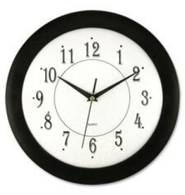 CLOCK ROUND 12'' BLACK FRAME