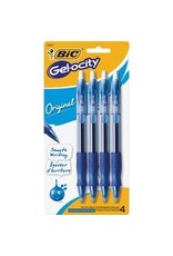 PEN GEL VELOCITY .7mm BLUE 4pk