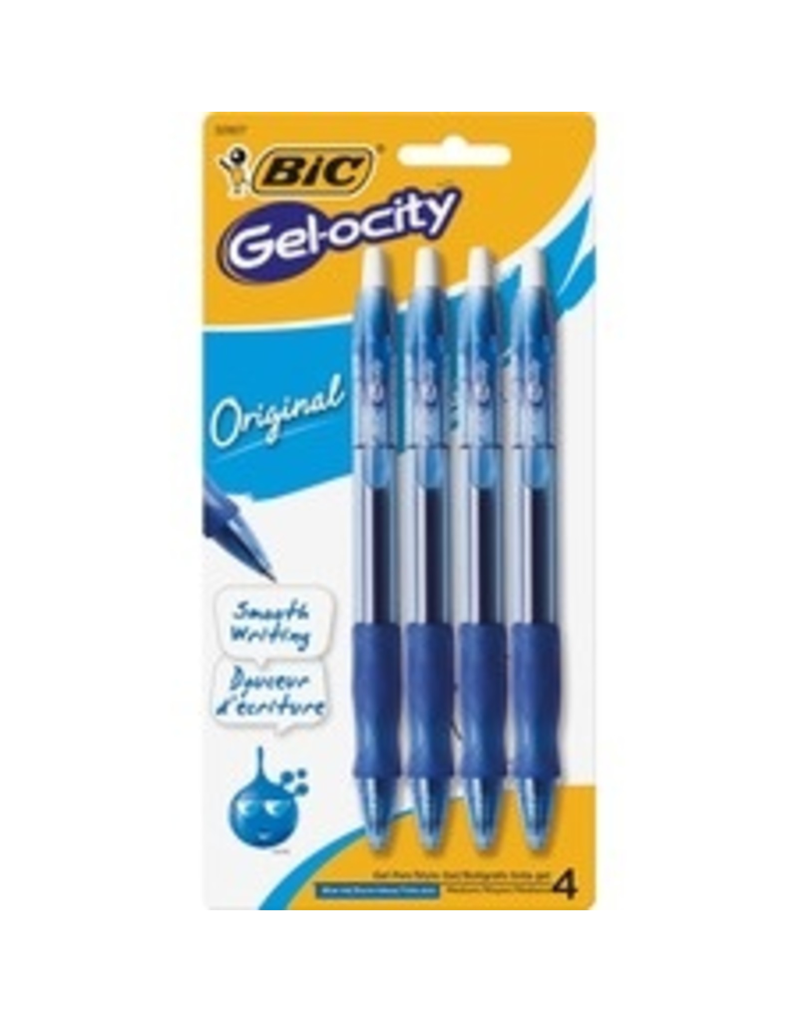 PEN GEL VELOCITY .7mm BLUE 4pk