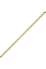 RULER WOOD METAL ENDS, 1 METRE