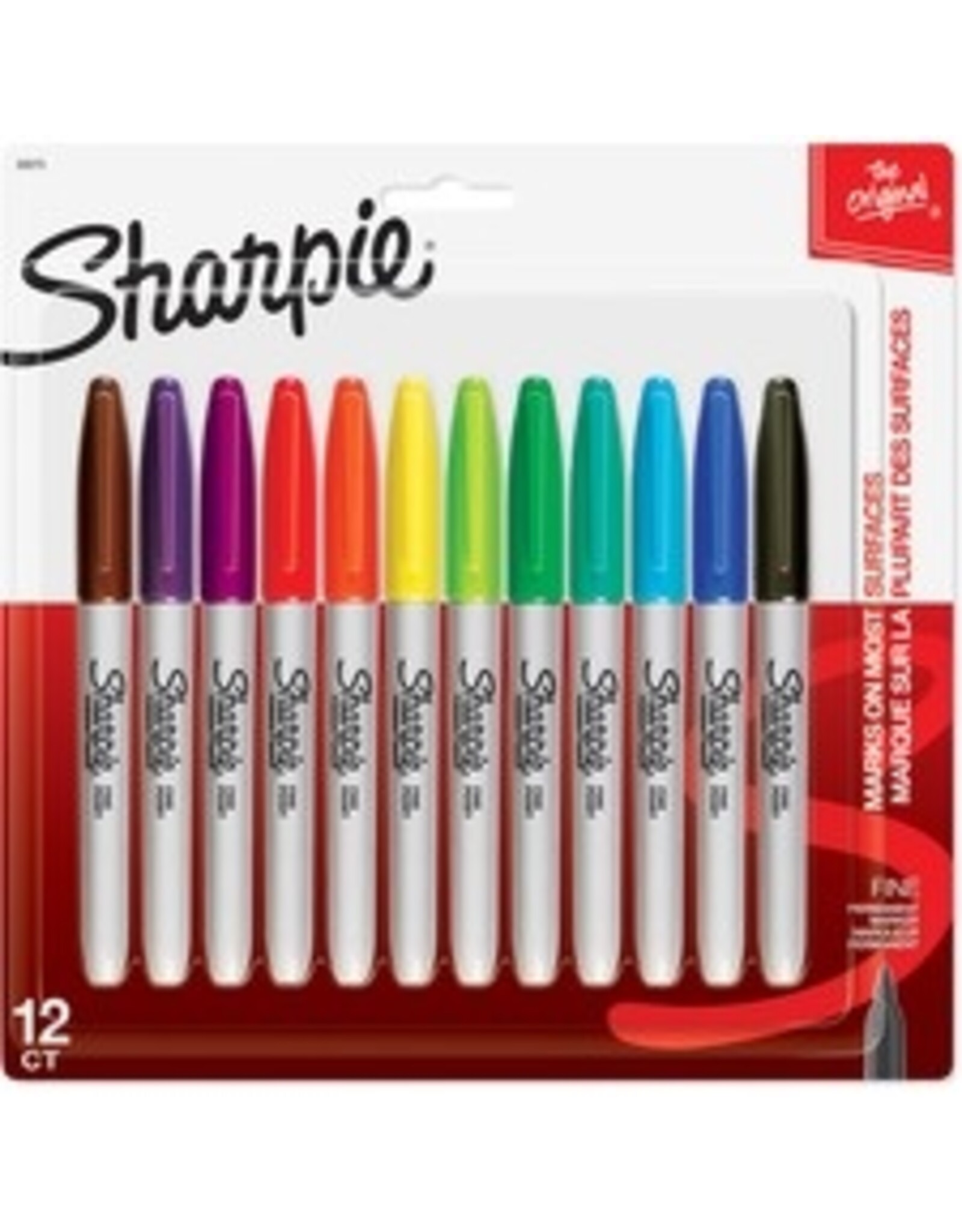 MARKER SHARPIE FINE ASST*12/PK