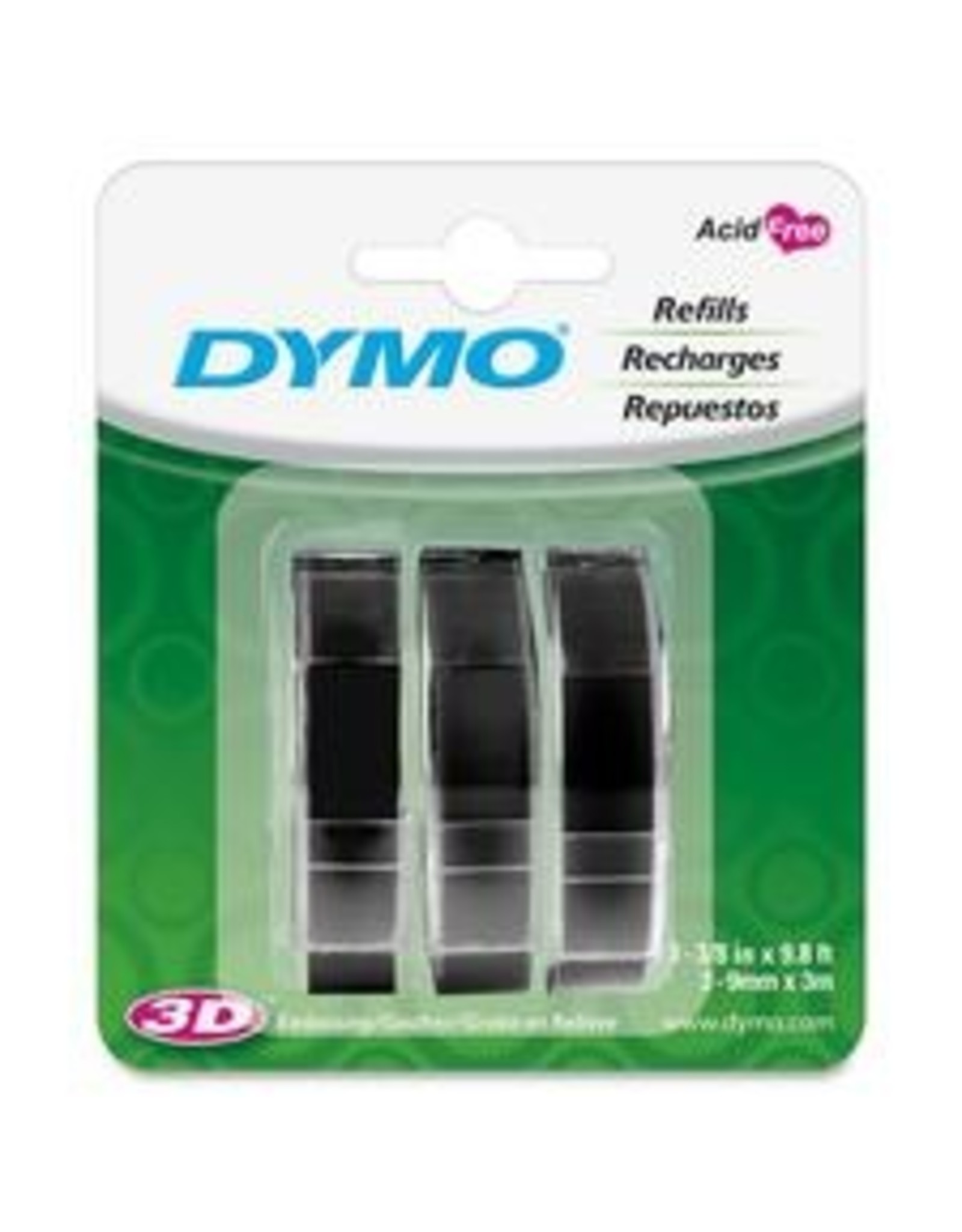 DYMO EMBOSS TAPE 9mmx3M*BLACK