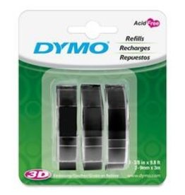 DYMO EMBOSS TAPE 9mmx3M*BLACK