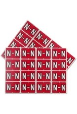 FILE LABEL* N - RED    *240/PK