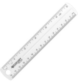 RULER PLSTC INCH/MTRC 6IN/15CM