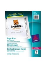 SHEET PROTCT PGE SIZE CLR 50PK