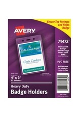BADGE HOLDER CLEAR VERT *25/PK
