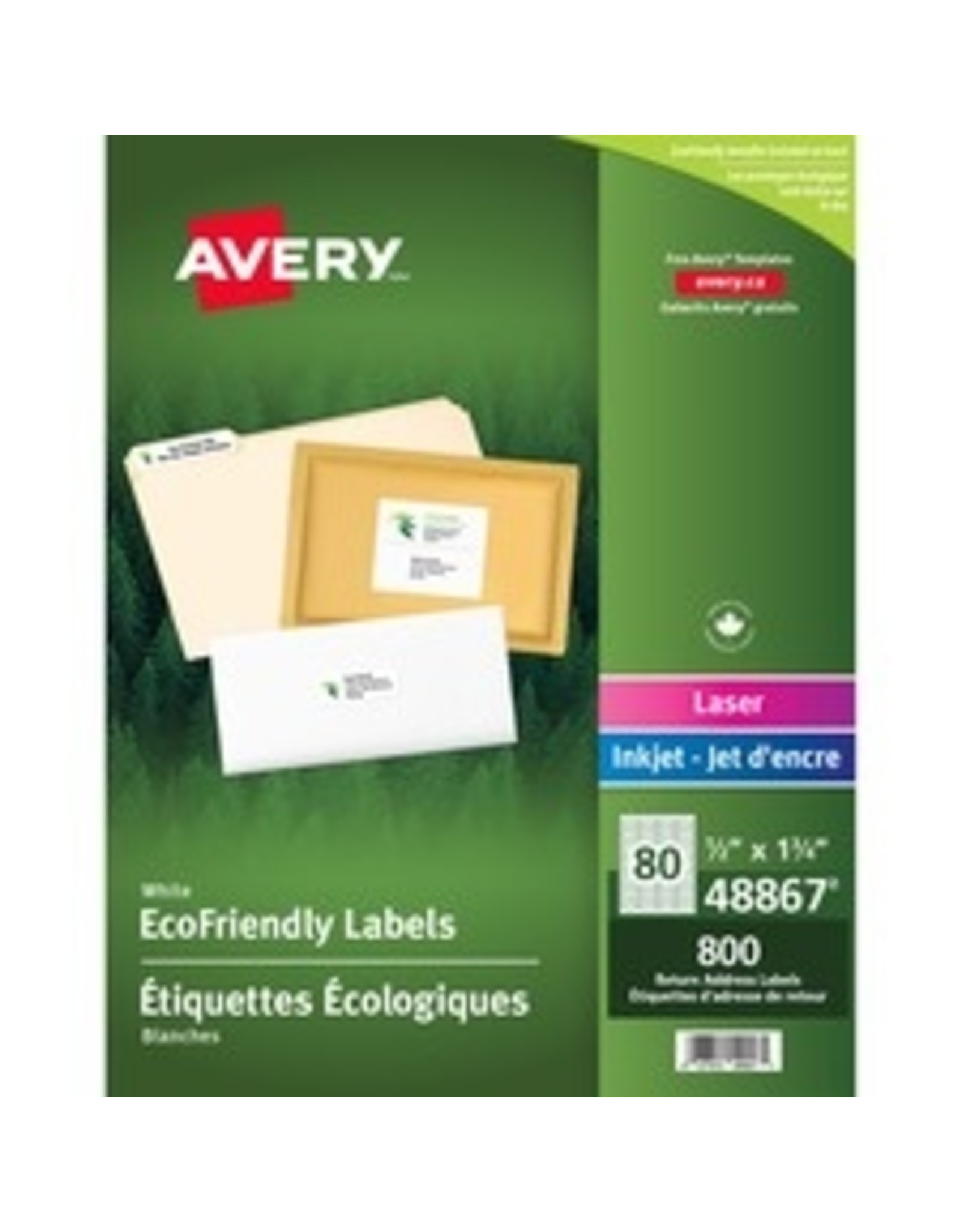 LABEL ECO-FRIEND 1.75x.5*8C/PK