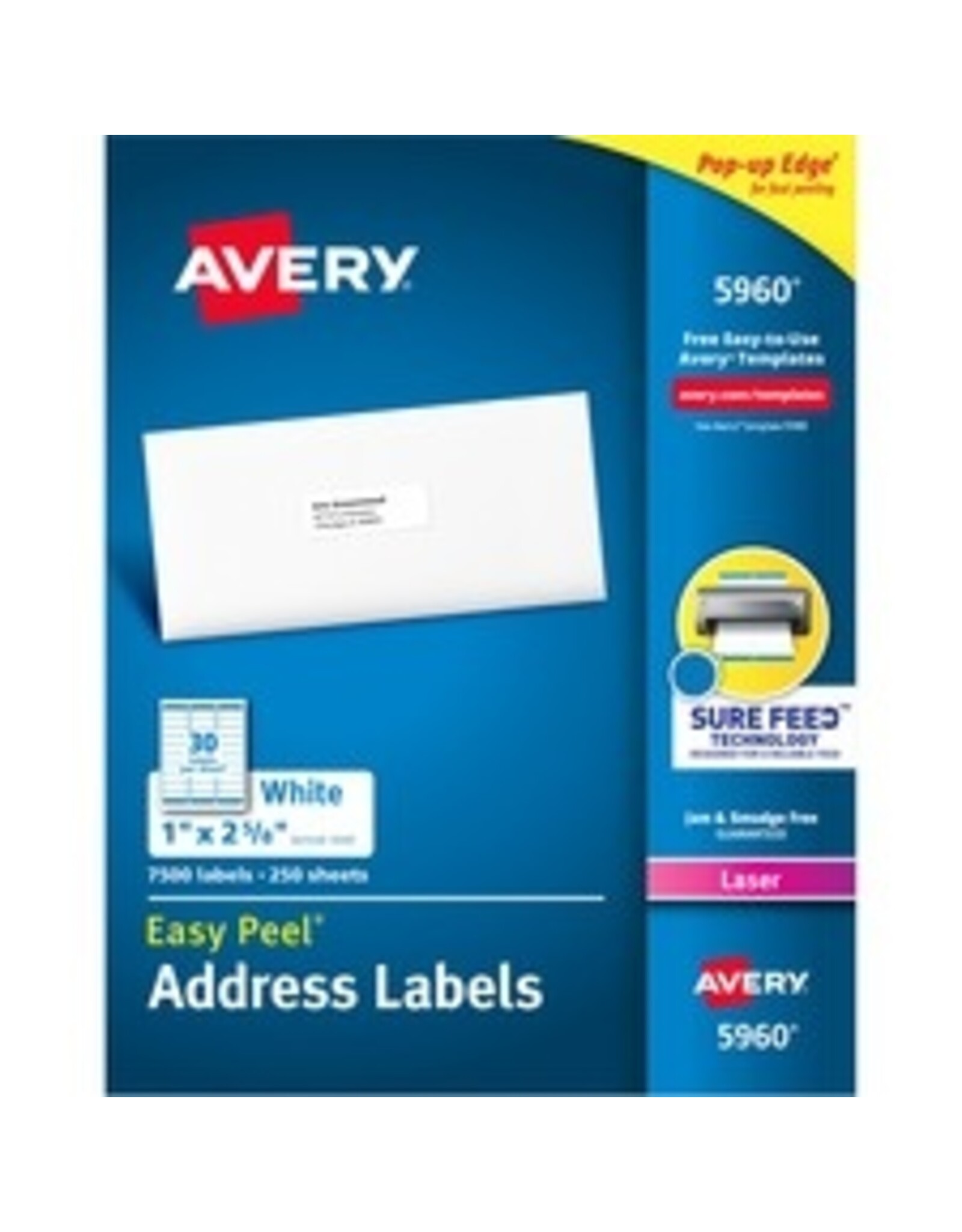 LASER LABEL 2.63x1 BULK*7500bx