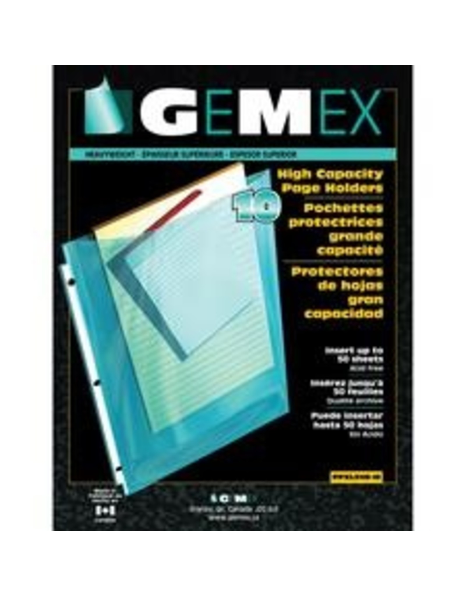 PAGE HOLDER LRGE NO GLRE 10/PK