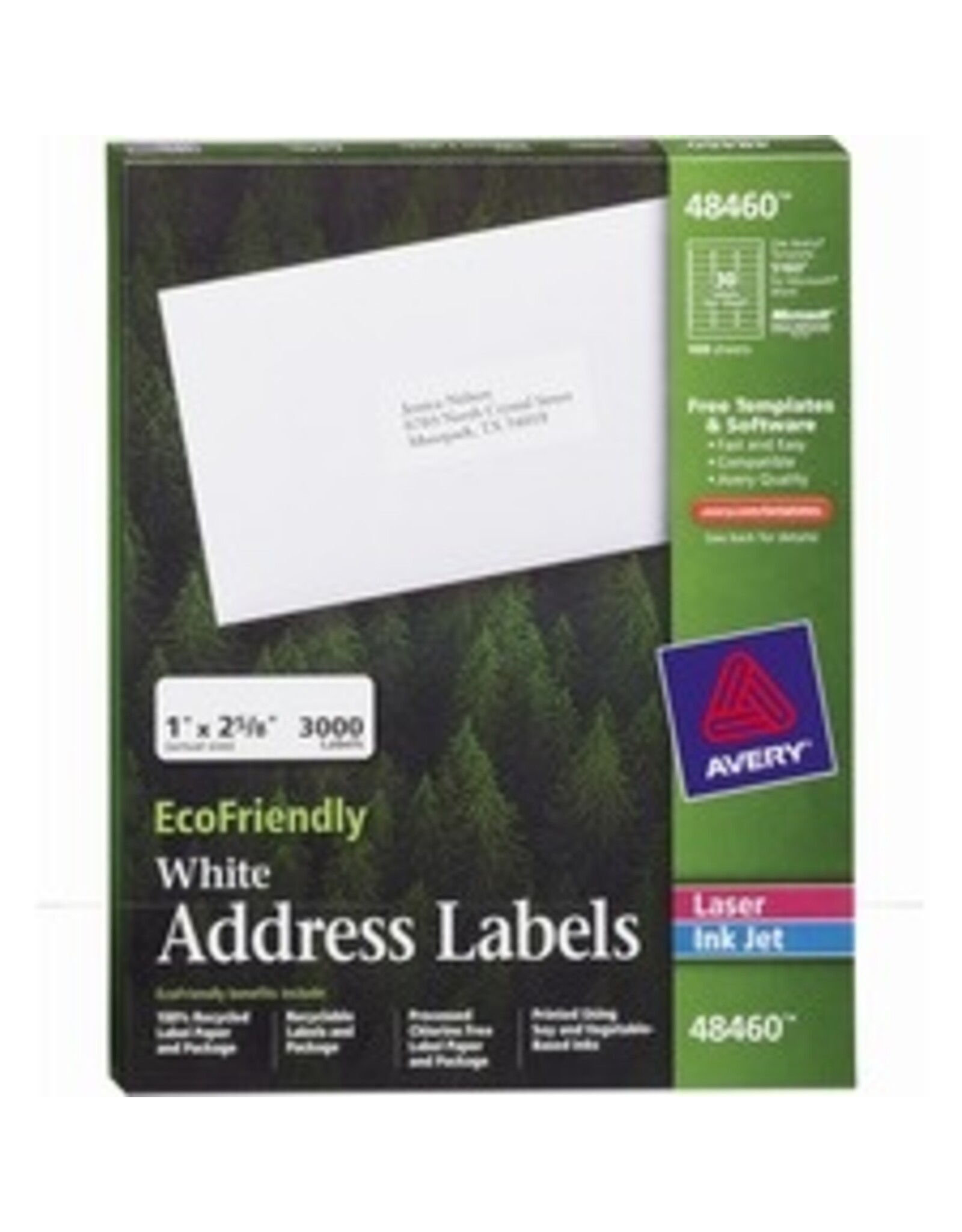 LABEL LSR/INKJ ECO 1x2-5/8