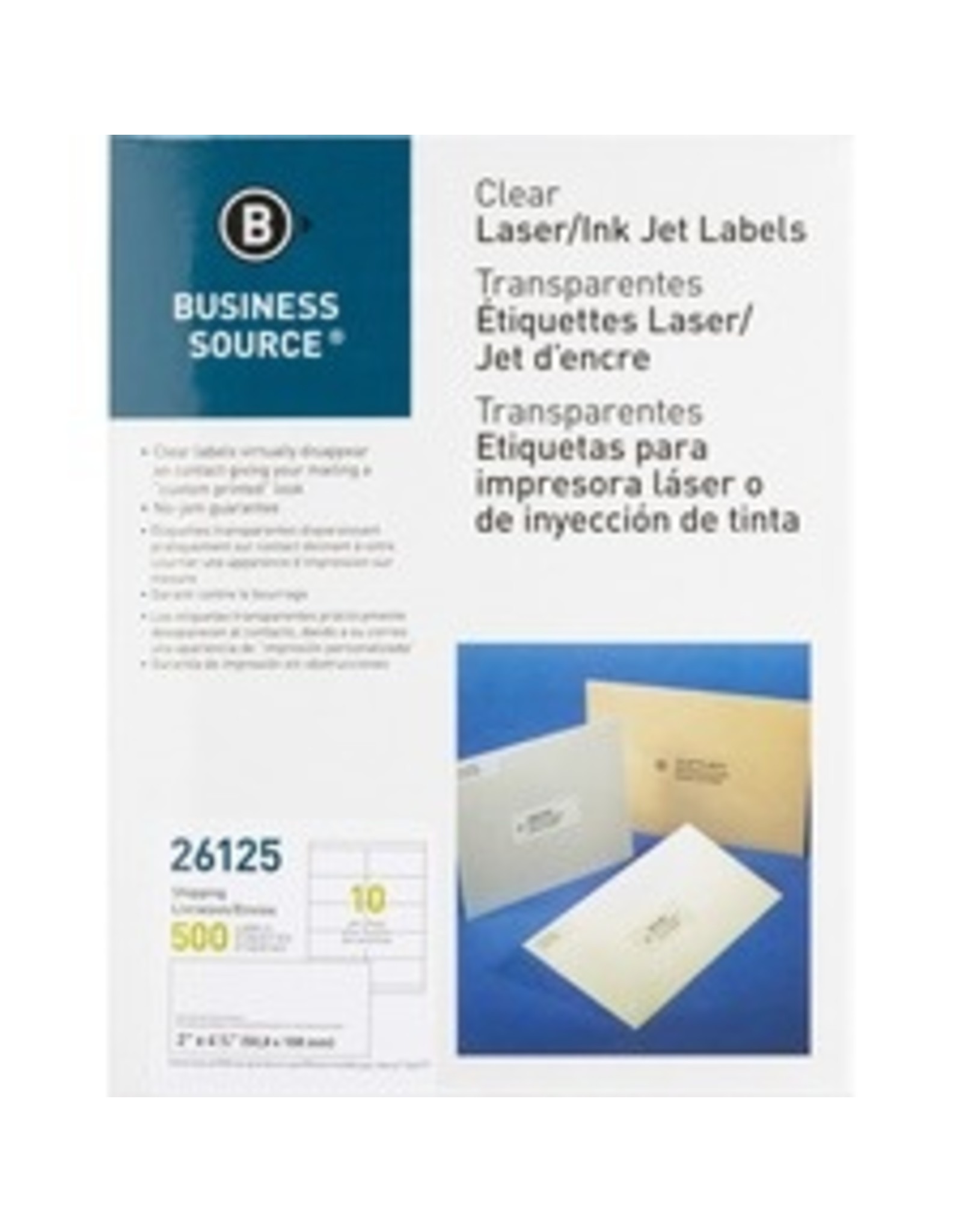 LABEL LSR CLEAR 2x4.25  *5C/PK